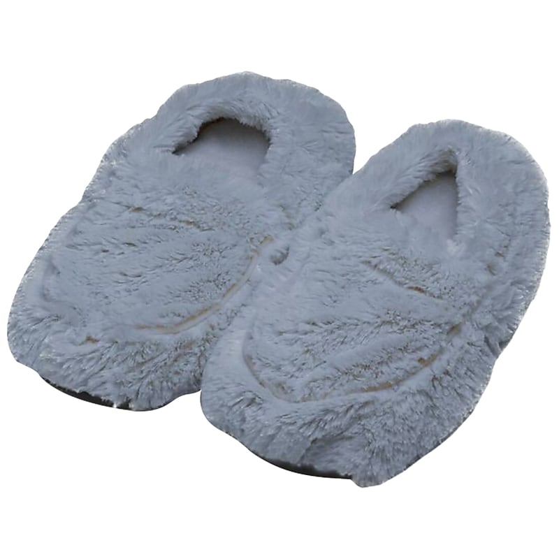 Warmies Cozy Plush Slippers, Gray (FW-SLI-6) image 1