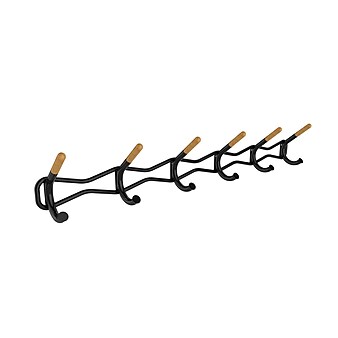 Safco Family Coat Rack, Charcoal, 6 Hooks, Steel (4257CH)
