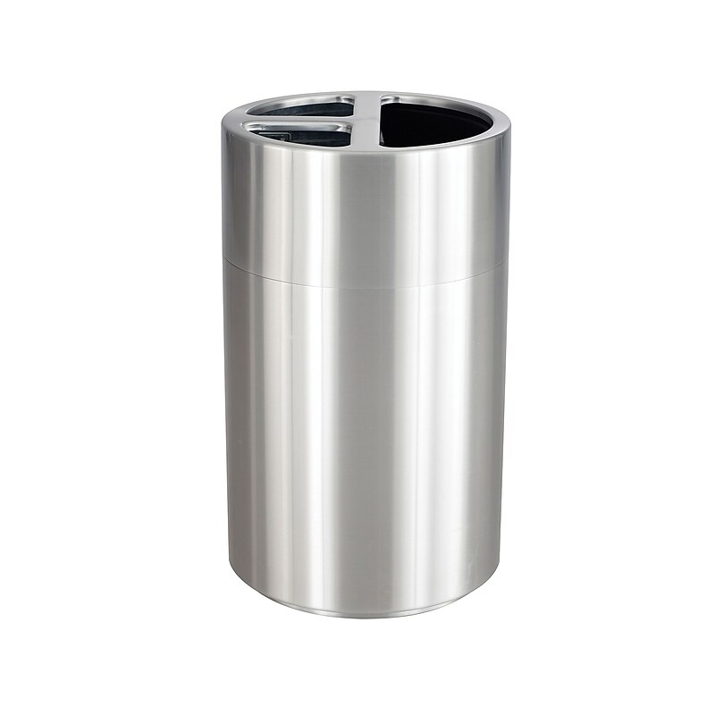 Safco Recycling Receptacle, 40 Gallon, Metallic (9941SS) image 1