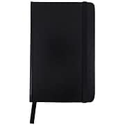 JAM Paper® Hardcover Notebook With Elastic, Small Journal, 3 3/4 x 5 5/8, Black, 100 Lined Sheets, Sold Individually (340526602)