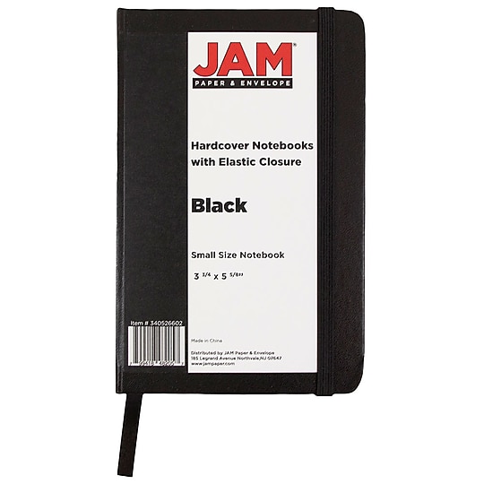 JAM Paper Pocket Notebook, 3.75" x 5.625", Narrow Ruled, 100 Sheets, Black (340526602)~#|#~sp59510381_sc7