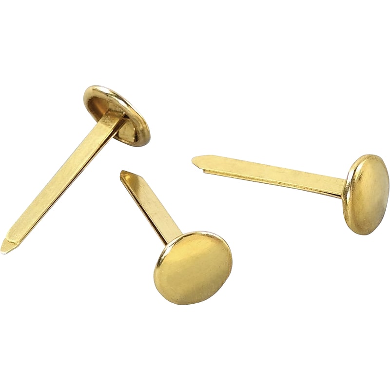 ACCO Round Head Fastener, 1", Brass, 100/Box (A7071504) image 1