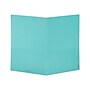 Poppin 2-Pocket Portfolio Folder, Aqua/Light Gray (101931)~#|#~sp59579108_sc7