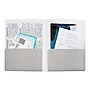 Poppin 2-Pocket Portfolio Folder, Aqua/Light Gray (101931)~#|#~sp59579109_sc7
