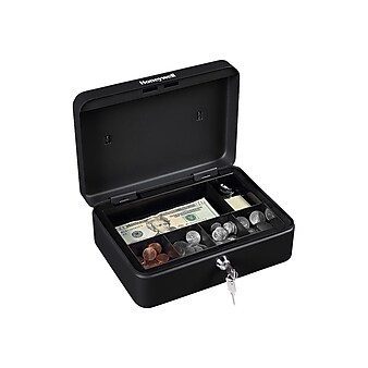 Honeywell Cash Box, 5 Compartment, Black (6112)