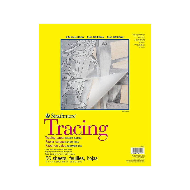 Strathmore 300 Series Tracing Pad, 11" x 14", White (370-11) image 1