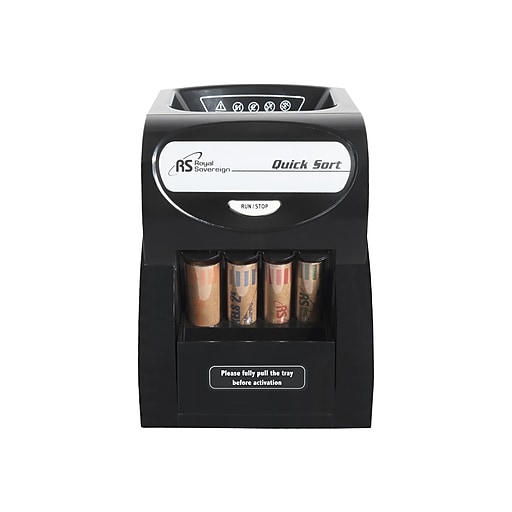 Royal Sovereign Coin Sorter, Black (QS1AC) at Staples