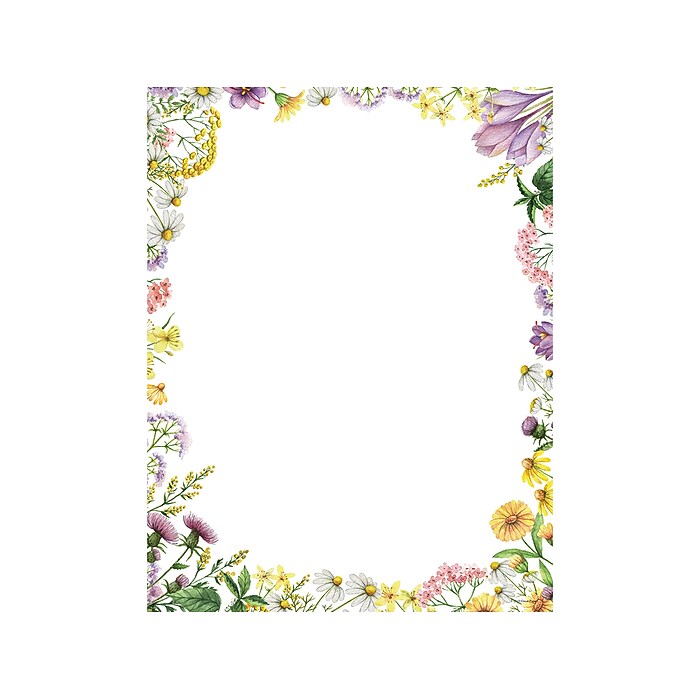 Great Papers! Flower Meadows Everyday Letterhead, Multicolor, 80