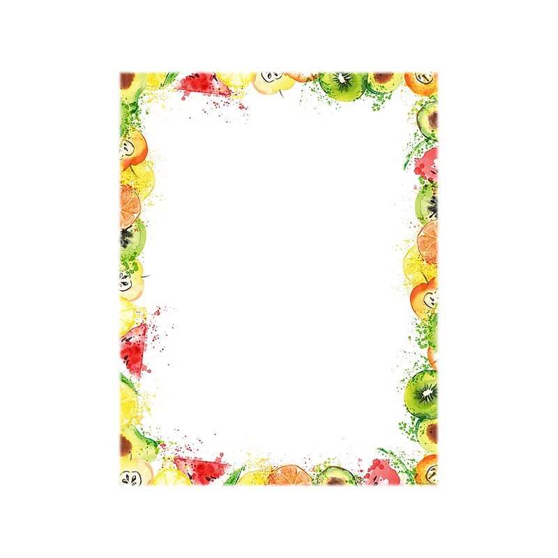Great Papers! Fruit Splash Everyday Letterhead, Multicolor, 80/Pack (2019043) image 1