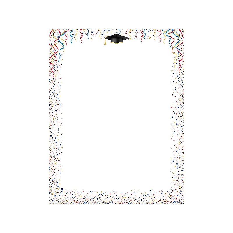 Great Papers! Celebrate Graduation Letterhead, Multicolor, 80/Pack (2019008) image 1