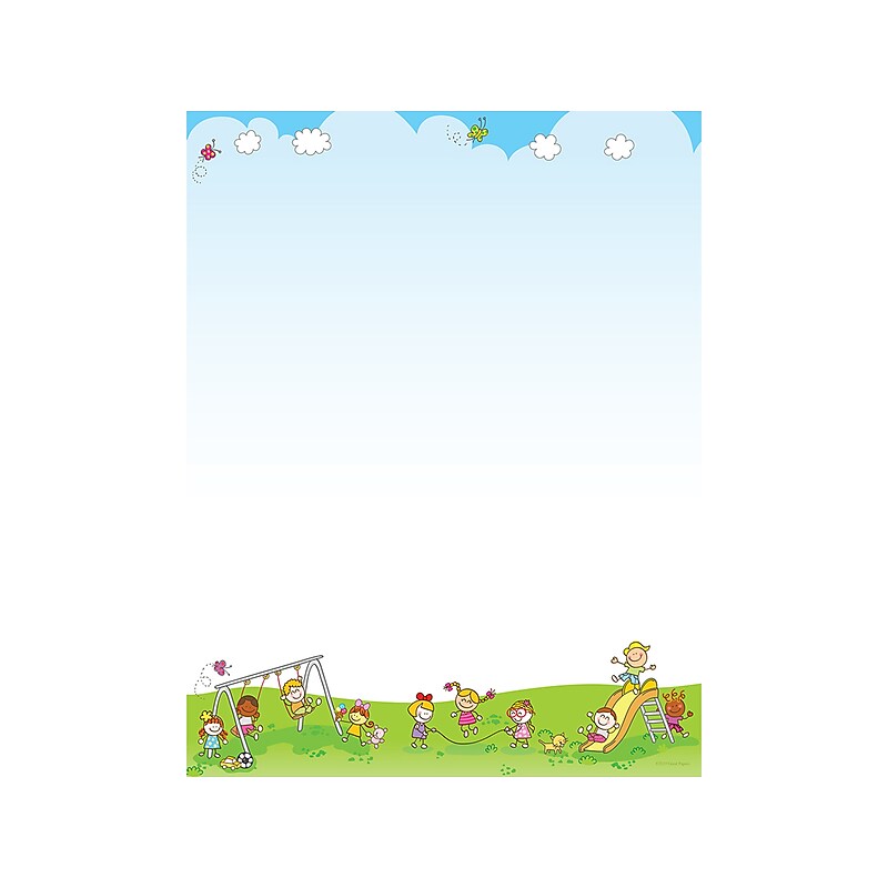 Great Papers! Let's Play Children Letterhead, Multicolor, 80/Pack (2019058) image 1