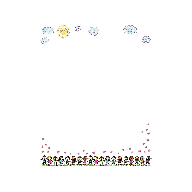 Great Papers! Making Friends Children Letterhead, Multicolor, 80/Pack (2019059) image 1