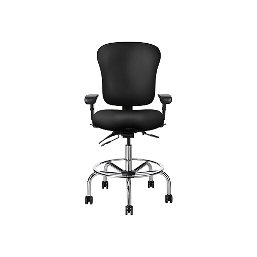 OM (Office Master Inc.) Classic Lab Vinyl Task Chair, Black (CLS61
