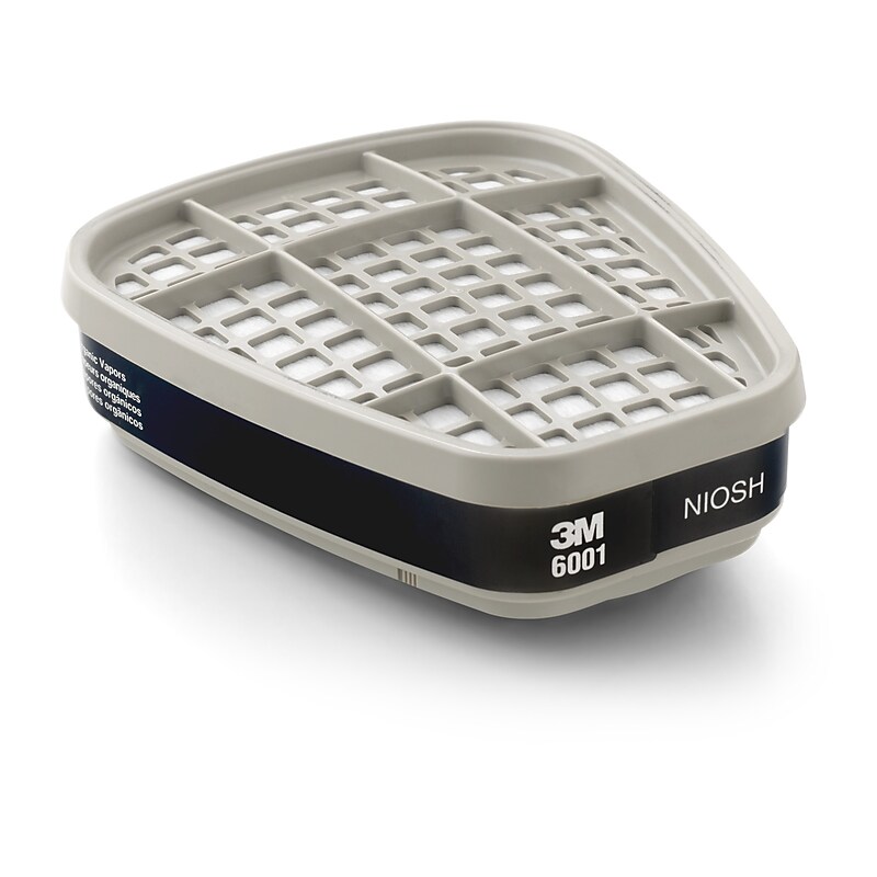 3M Organic Vapor Cartridge, White, 2/Pack (6001) image 1
