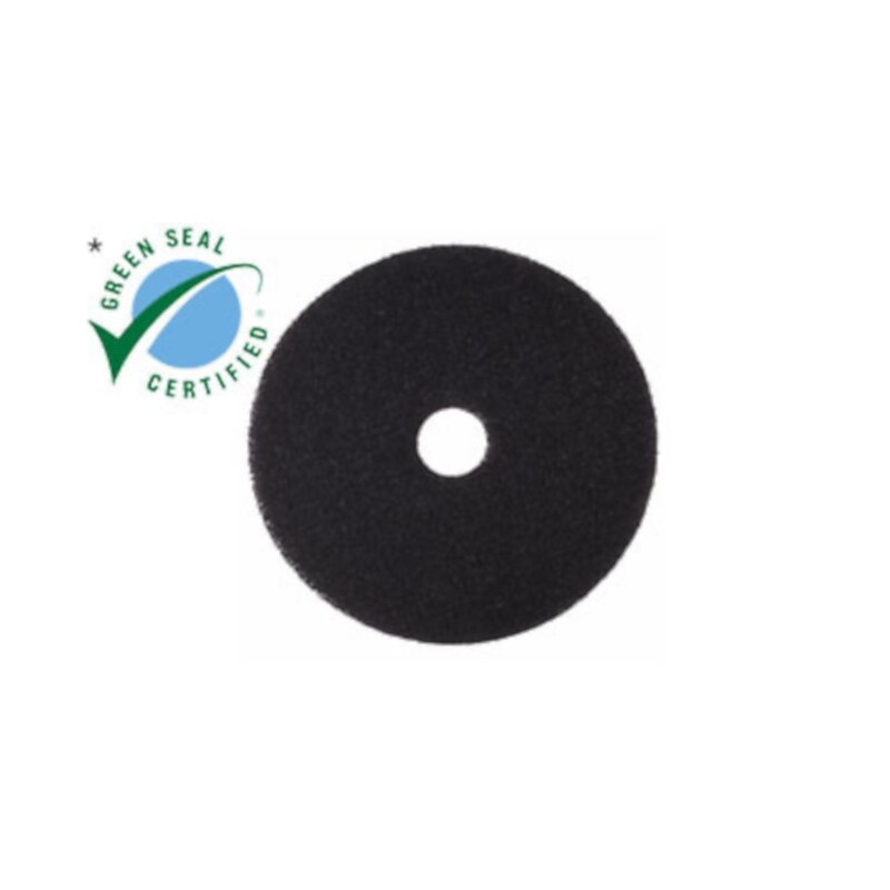 3M™ Low-Speed, Black Stripping Pad 7200, 19", 5/Case image 1