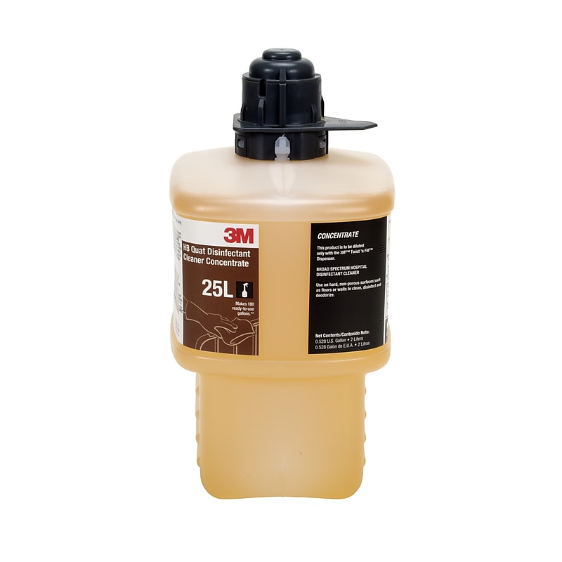 3M™ HB Quat Disinfectant Cleaner Concentrate 25L, Gray Cap, 2 Liter, 6/Case image 1