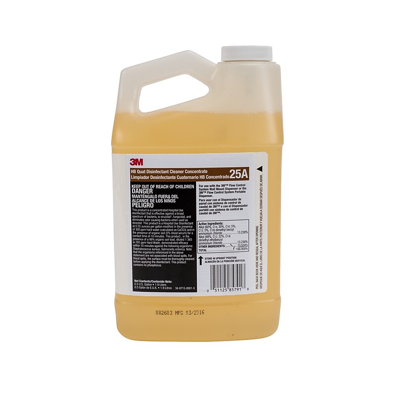 3M™ HB Quat Disinfectant Cleaner Concentrate 25A, 0.5 Gallon, 4/Case image 1