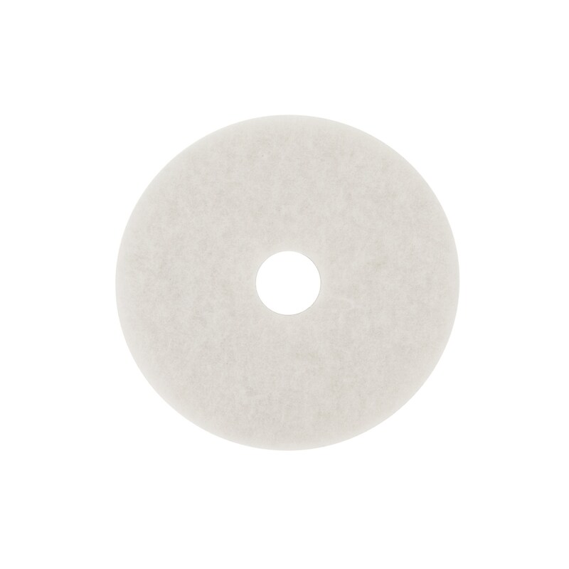 3M™ Low-Speed, White Super Polish Buffing Pad 4100, 24", 5/Case image 1