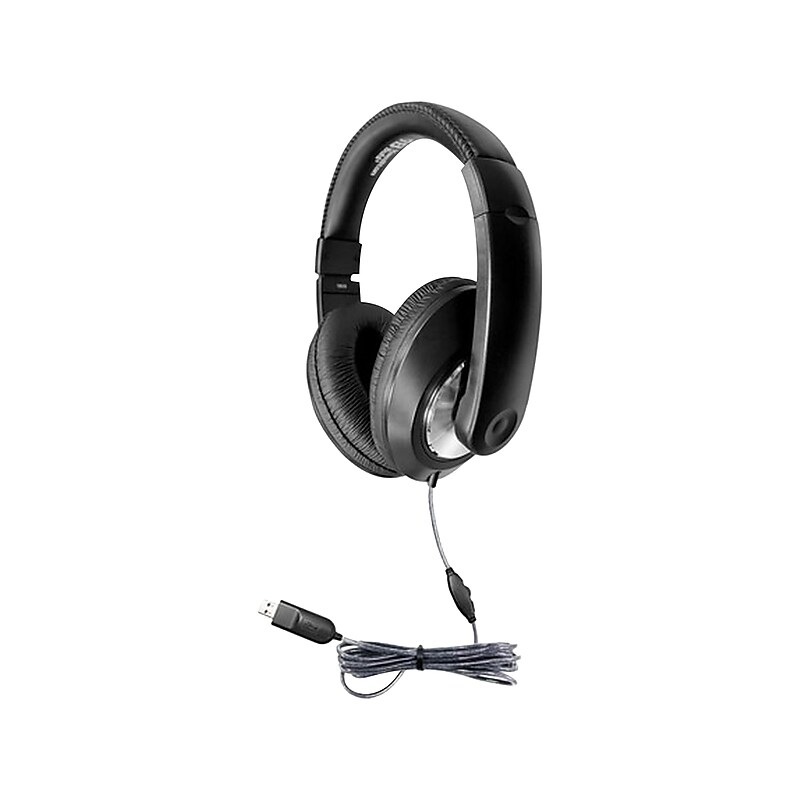 Hamilton Buhl Smart-Trek Stereo Headphones, Black/Silver (ST1BKU) image 1