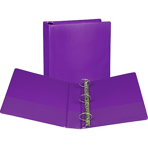 Samsill Fashion Standard 2" 3Ring View Binders, Purple, 2/Pack
