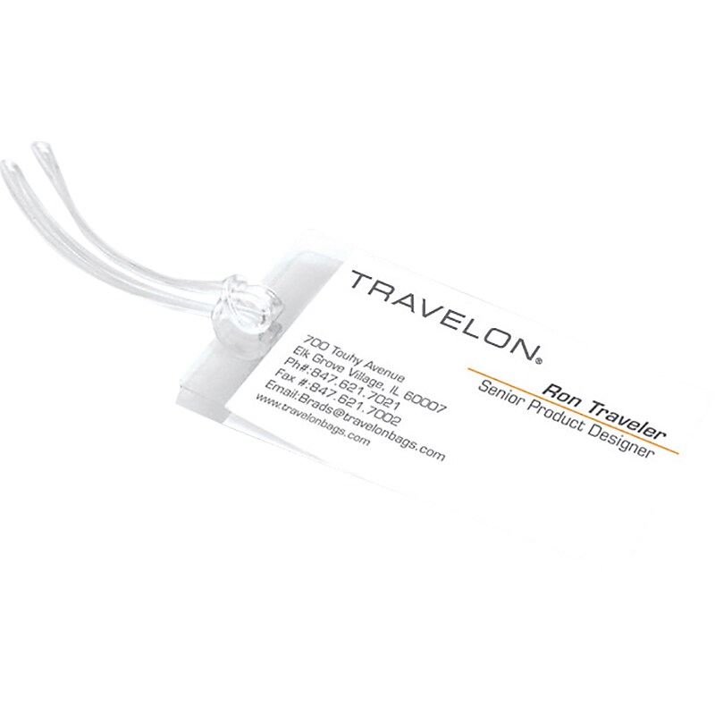 Travelon Luggage Tag, Clear, 3/Pack (19330-000) image 1