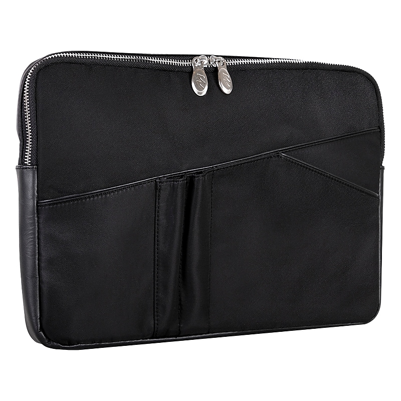 McKlein N Series CRESCENT Nylon Laptop Sleeve for 14" Laptops, Black (18335) image 1