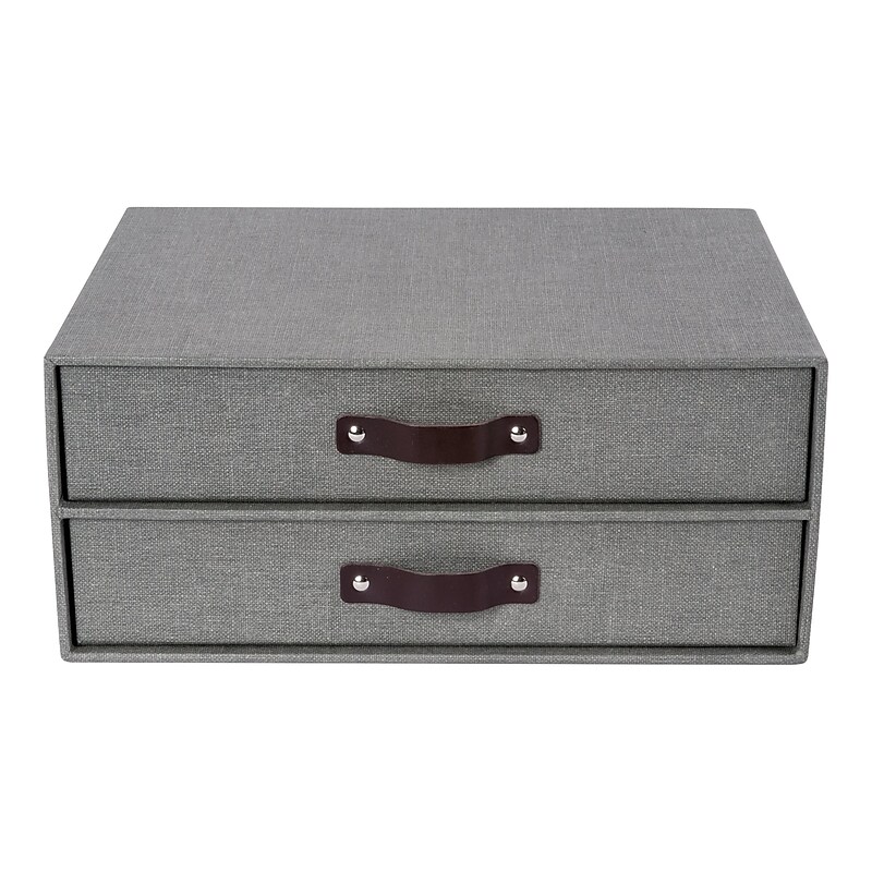 Bigso Birger 2 Drawers File Storage, Gray (9431C6443) image 1