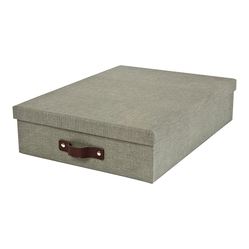 Bigso Oskar Corrugated File Box, Letter Size, Canvas Gray (9451C6443) image 1
