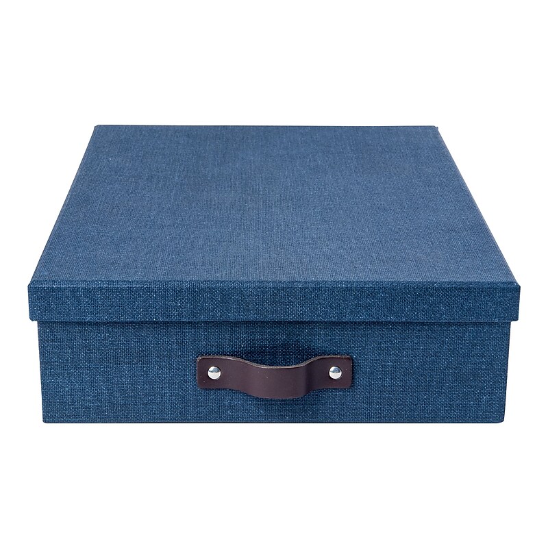 Bigso Oskar Corrugated File Box, Letter Size, Canvas Blue (9451C3843) image 1