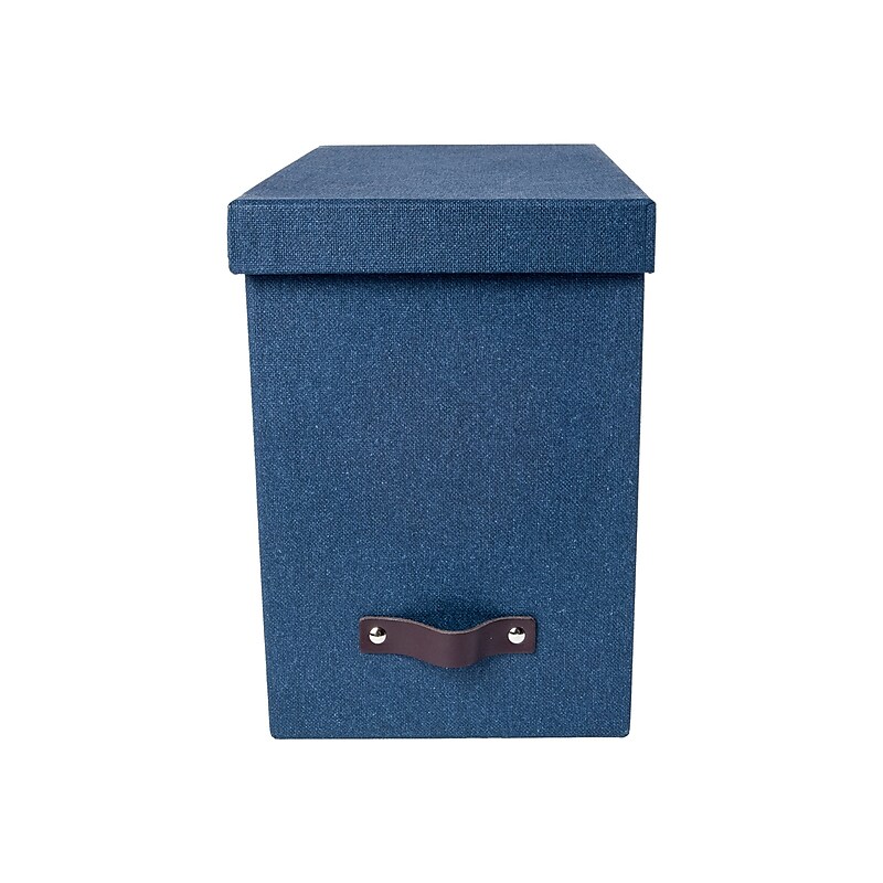 Bigso John Corrugated File Box, Letter Size, Canvas Blue (9541C3843) image 1