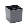 Poppin 2-Compartment ABS Plastic Pen Cup, Dark Gray (102703)~#|#~sp59997452_sc7