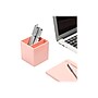 Poppin 2-Compartment ABS Plastic Pen Cup, Blush (104443)~#|#~sp59997477_sc7