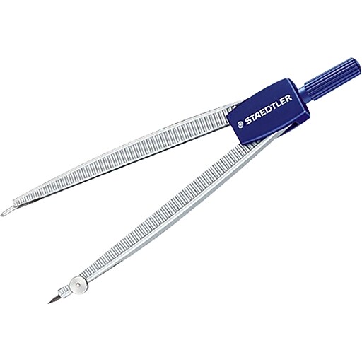 Staedtler Student 550 Compass, 4.88", Blue/Silver (550 WP01A602) Staples
