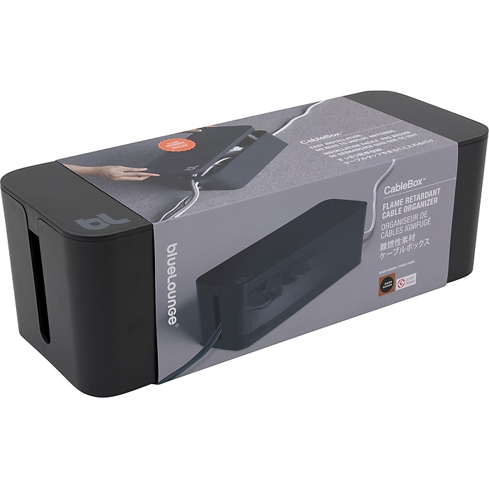 Bluelounge CableBox Plastic Cable Organizer System, Black (CB-01
