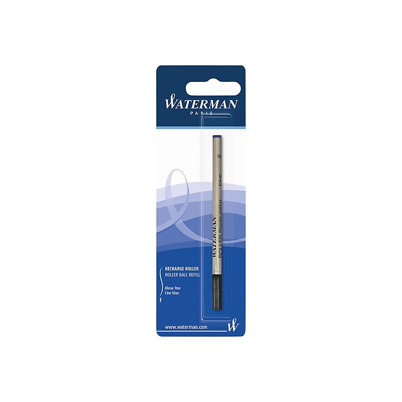 Waterman Paris Rollerball Pen Refill, Fine Tip, Blue Ink (1964018) image 1