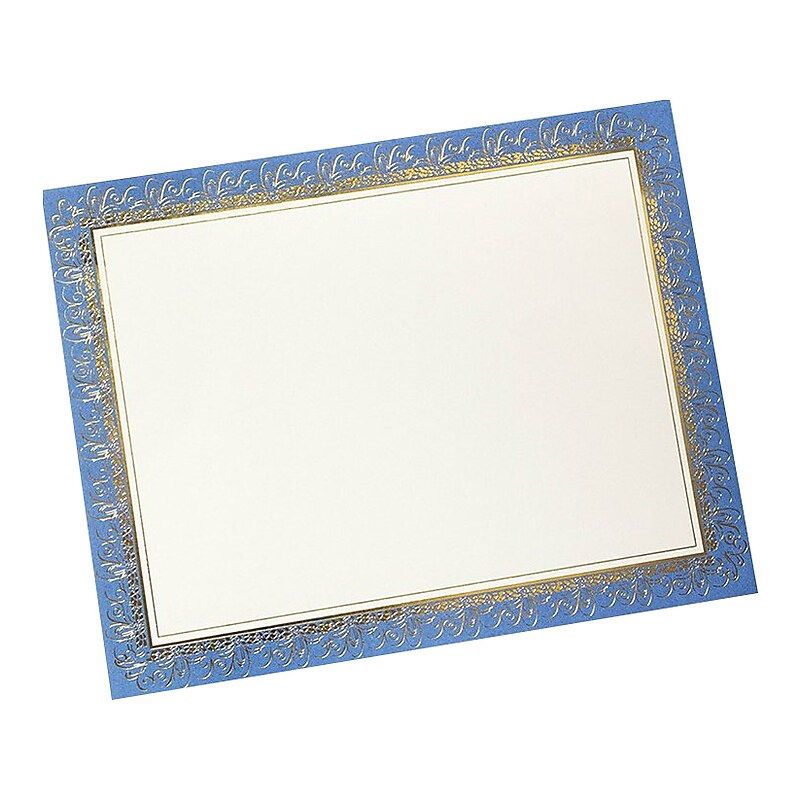 Gartner Studios Certificates, 8.5" x 11", White/Blue/Gold, 15/Pack (36001-S) image 1