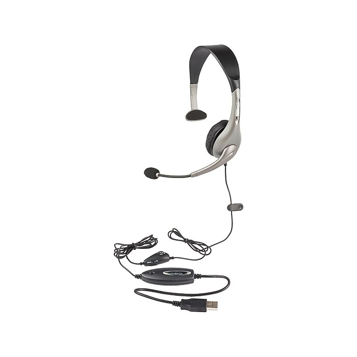 Cyber Acoustics Noise Canceling Mono Computer Headset, Over
