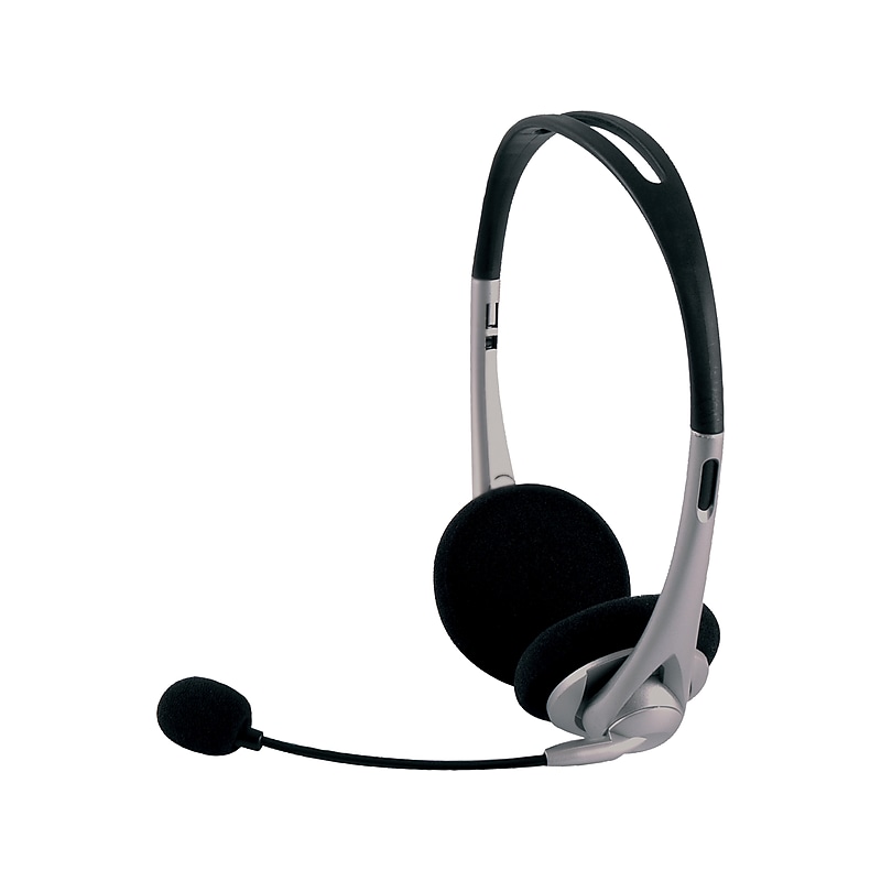 GE Stereo Computer Headset, Over-the-Head, Black (98974999) image 1