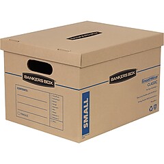 Bankers Box File Moving Boxes, Kraft/Blue, 10/Pack (7714216