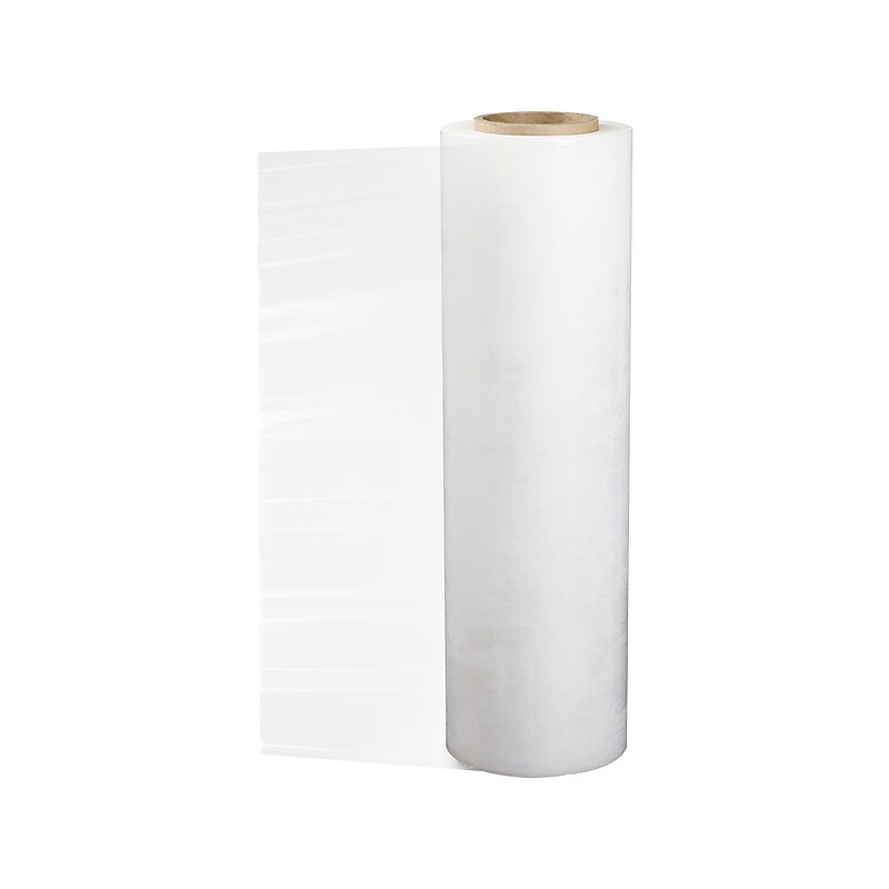 17.25" x 1500' 28 Gauge Polyethylene Stretch Wrap, Clear, 4/Carton (FOR18281500) image 1