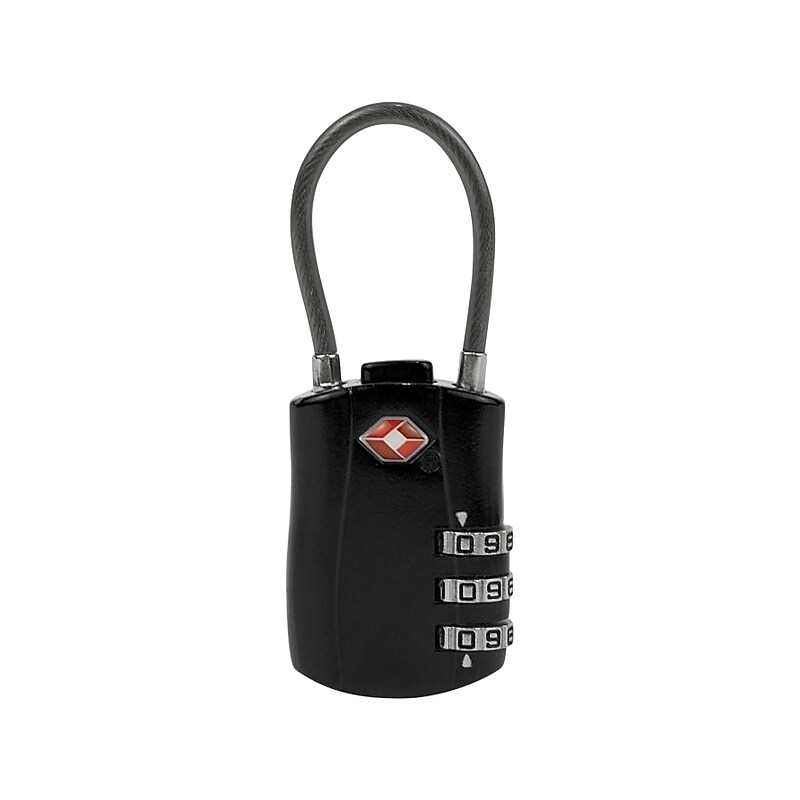 Travelon 3-Digit Combination Lock, Black (13112-500) image 1