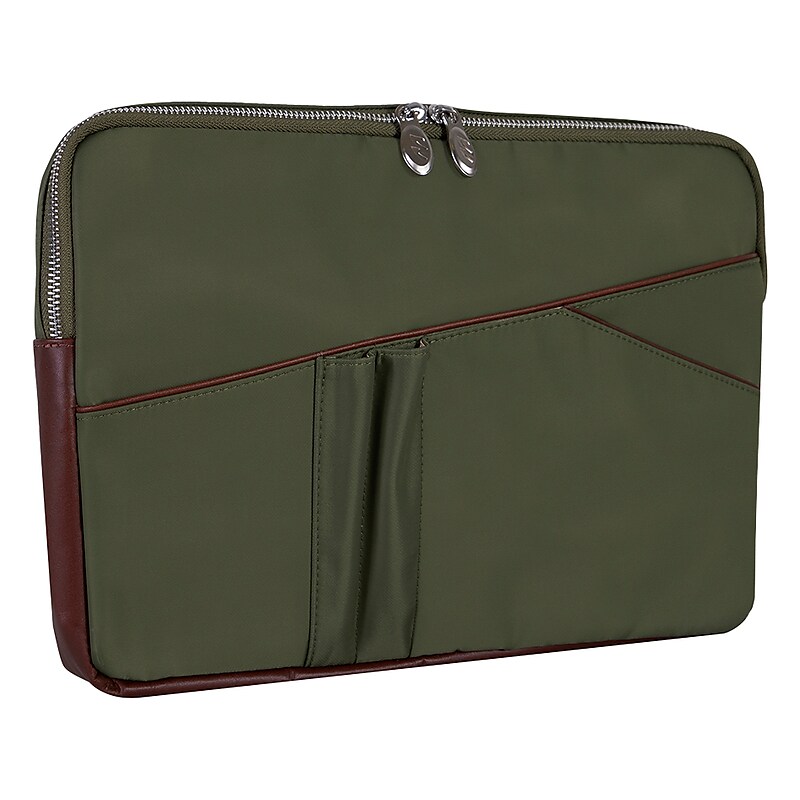 McKleinUSA N Series CRESCENT Nylon Laptop Sleeve for 14" Laptops, Green (18331) image 1