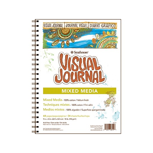 Strathmore Visual Journal 9" x 12" Wire Bound Mixed Media Sketch Pad