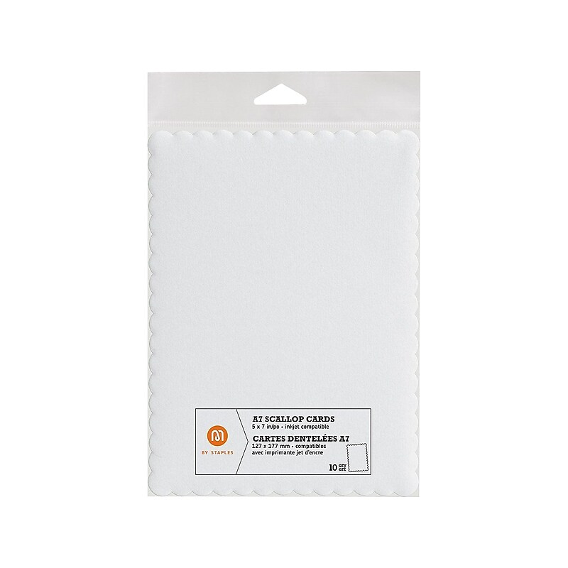 M by Staples Uncoated General Use Blank Cards, White, 10/Pack (10832000) image 1
