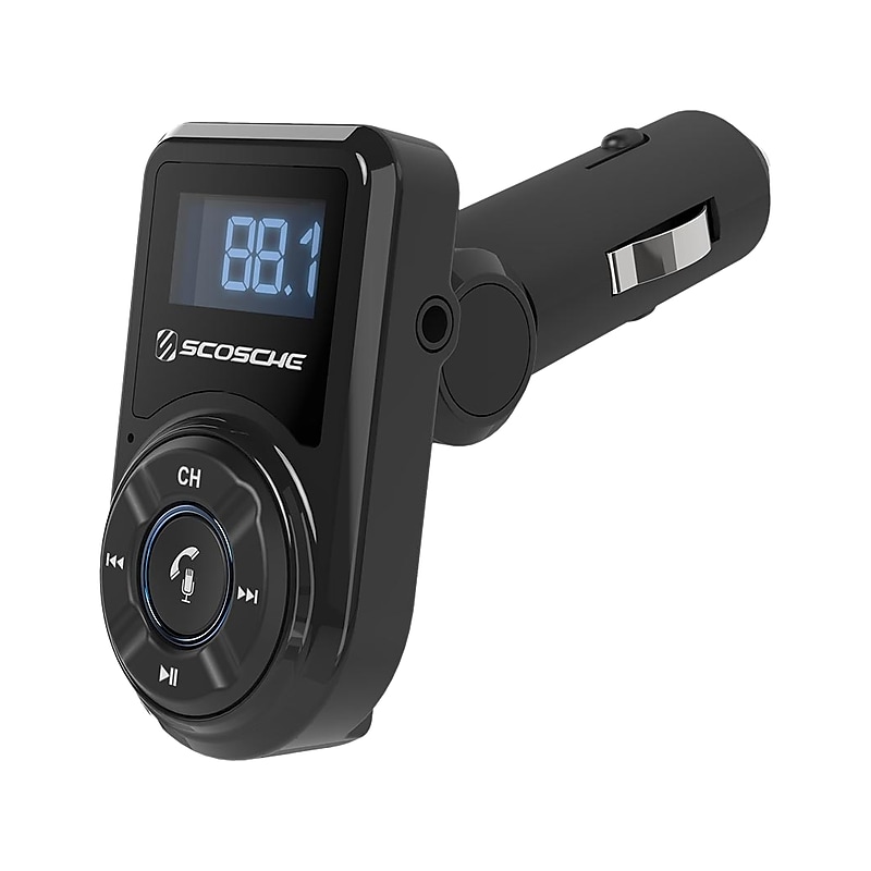 scosche BTFreq BTFM3 Bluetooth FM Transmitter, Black (0265BTFM3) image 1