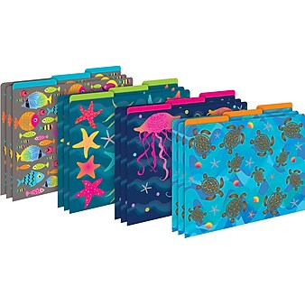 Barker Creek Kai Ola Letter-Size File Folders, Multi-Design Set, 12/Pack (BC1373)