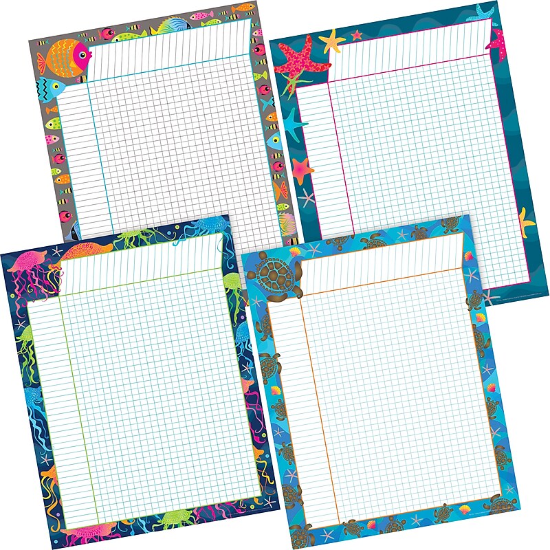 Barker Creek Kai Ola Incentive Chart Set, 17" x 22", Multicolored, 4/Set (LL579) image 1
