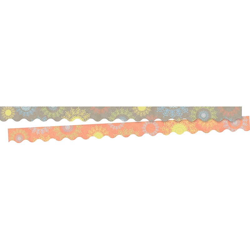 Barker Creek Double-Sided Scalloped Border, 36" x 2.25", Mindfulness Sunset, 26/Pack (BC4001) image 1