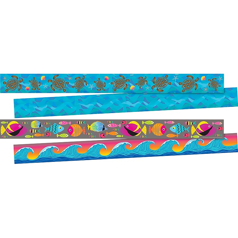Barker Creek Double-Sided Border Set, 35" x 3", Kai Ola, 2 designs, 24/Set (BC4011) image 1