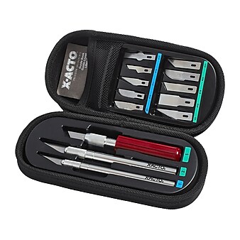 X-ACTO Compression Basic Knife Set Knives/Blades, Assorted, 3 Knives & 13 Blades/Pack (X5285)